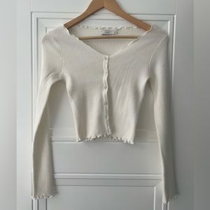 Lush Long Sleeve Button Crop top